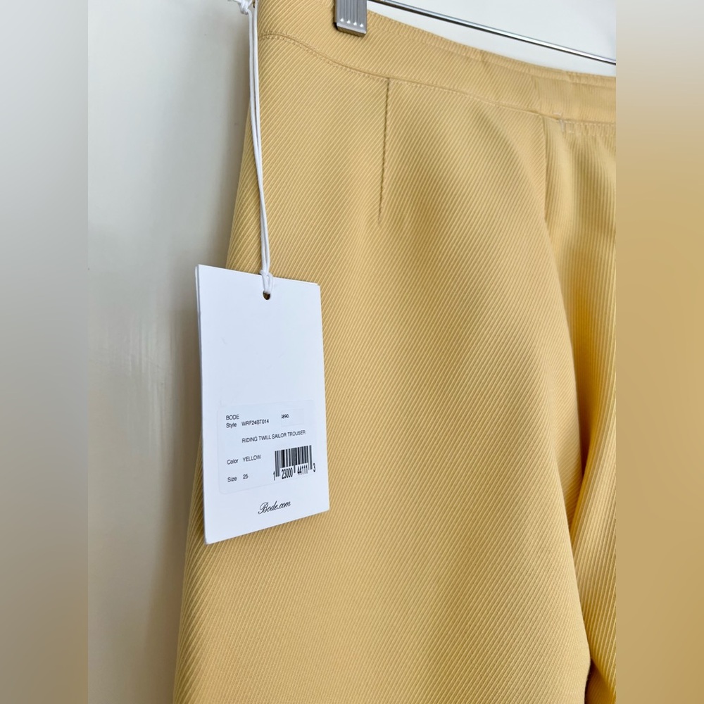 Bode Riding Twill Sailor Trousers Pants - Yellow - W25 - NEW - Picture 9 of 12